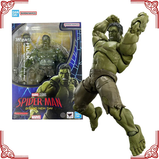 In Stock Genuine Bandai Marvel Model Kit SHF Hulk Spider-Man Brand New Day Anime Action Figure Collection Finished Model Toys