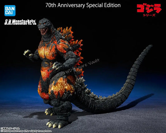 Bandai Officially Licensed S.H.MonsterArts Godzilla (1995) 70th Anniversary Special Commemorative Ver Action Toy Figures Monster