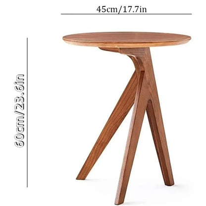 Solid Wood Round Side Table, sofa side table, household tea table, coffee table, garden round table, round table dining table