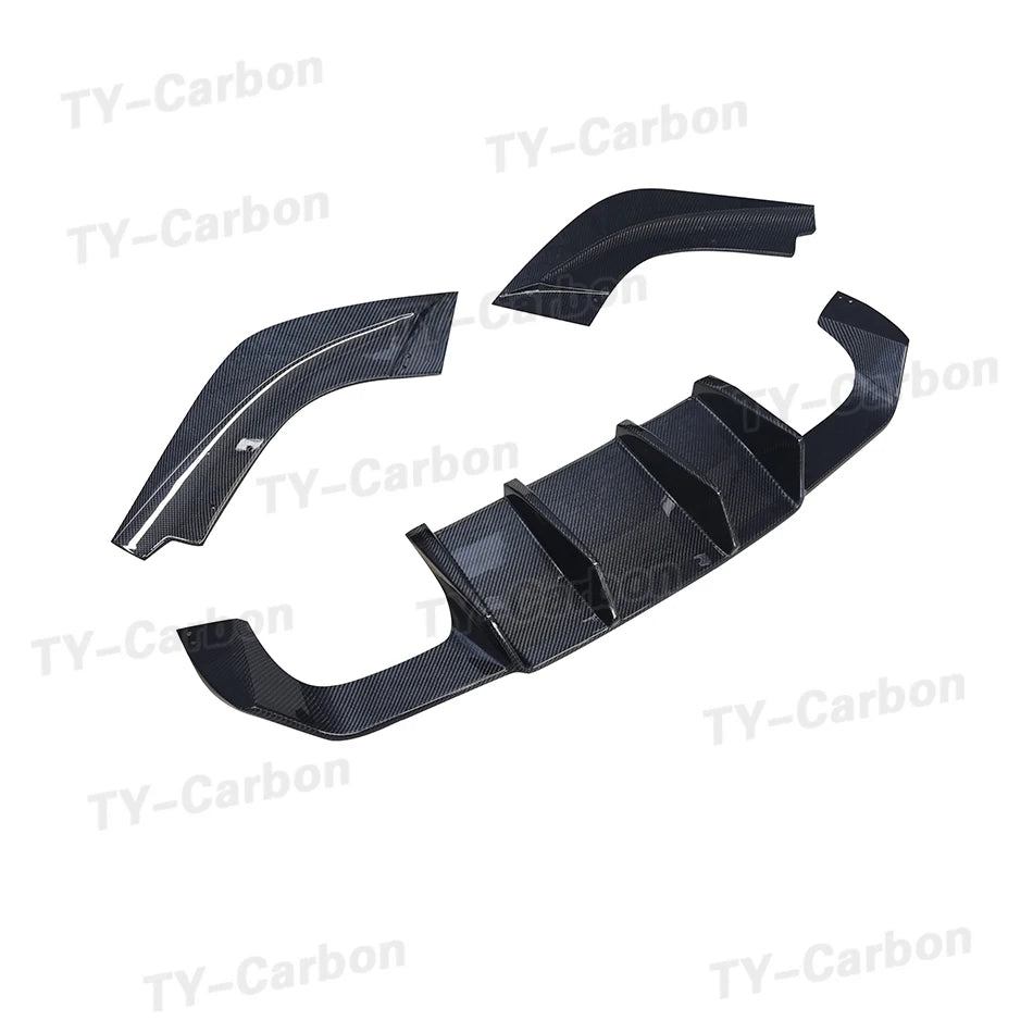 Real Carbon Fiber Car Racing Rear Bumper Diffuser Lip Spoiler for BMW 2 Series F87 M2 M2C 2016 -2020 Bumper Bodykit V Style FRP