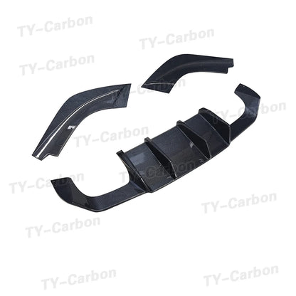 Real Carbon Fiber Car Racing Rear Bumper Diffuser Lip Spoiler for BMW 2 Series F87 M2 M2C 2016 -2020 Bumper Bodykit V Style FRP