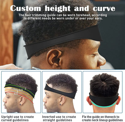 1/3Pcs Barber Hair Comb Kit Flat Top Hair Cutting Fading Stying Men Fade Brush Adjustable Headband Salon Hair Tool Accessories