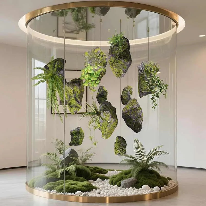 1 Piece PU Moss Simulation Stone Home Decor Photography Prop Performance Artistic Decorative Accessory