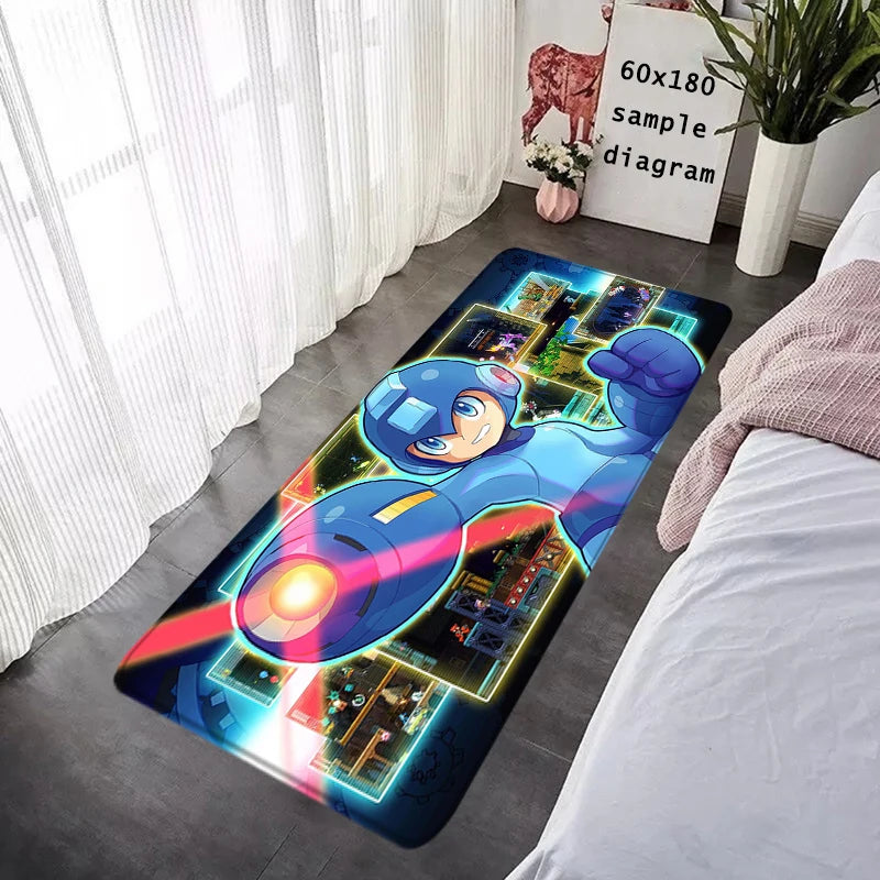 Interior Floor Mat Doormat Mega Man X8 Rockman Non-slip Foot Rug for Entryway Kitchen Carpet Bedroom Bedside Mats Home Decor