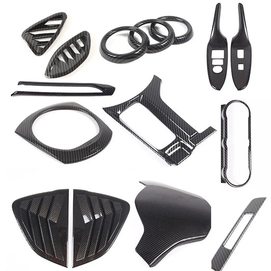 For Mazda MX-5 MX5 ND 2016-2024 ABS Carbon Fibre Interior Kit Dashboard Console Gear Shift Panel Cover Trim Stickers