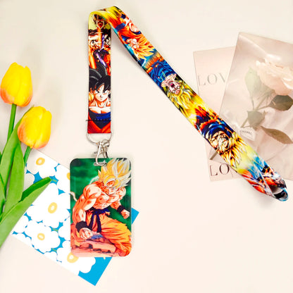 Dragon Ball Credential Holder Japanese Anime Lanyards for Key Neck Strap For Card Badge Gym Keychain Keyring Accessories Gifts