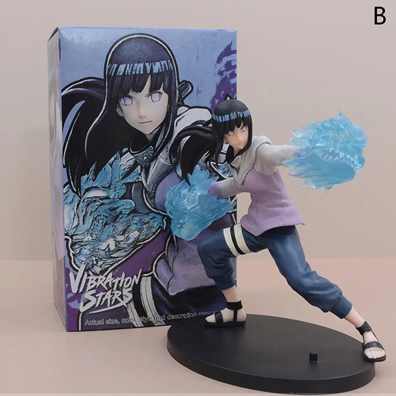 16cm Naruto Anime Figure Rock Lee Hyuuga Hinata Roubu Double Lion Fist Fighting Action Figure Collection Model Doll Toys Hobbie
