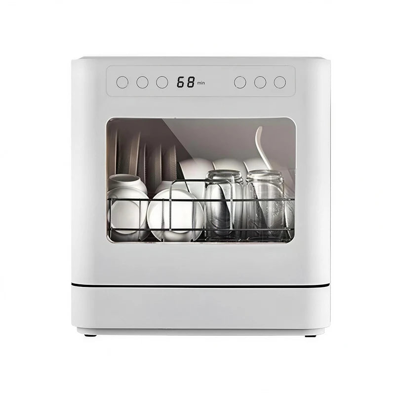 Automatic Energy-Efficient Household Dishwasher with Plastic Countertop Drawer Stylish Design