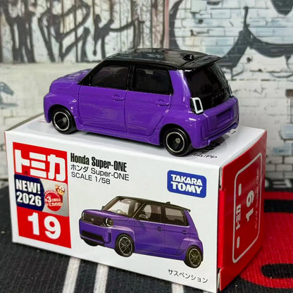 Takara Tomy Standard Tomica 19 Honda Super-ONE Die Cast Metal Car Replica Mini Simulation Vehicle Hobby Ornament Gift for Car