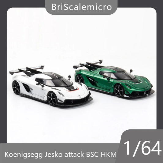BriScalemicro 1:64  Jesko attack BSC HKM simulation alloy car model collection ornament boy toy birthday gift
