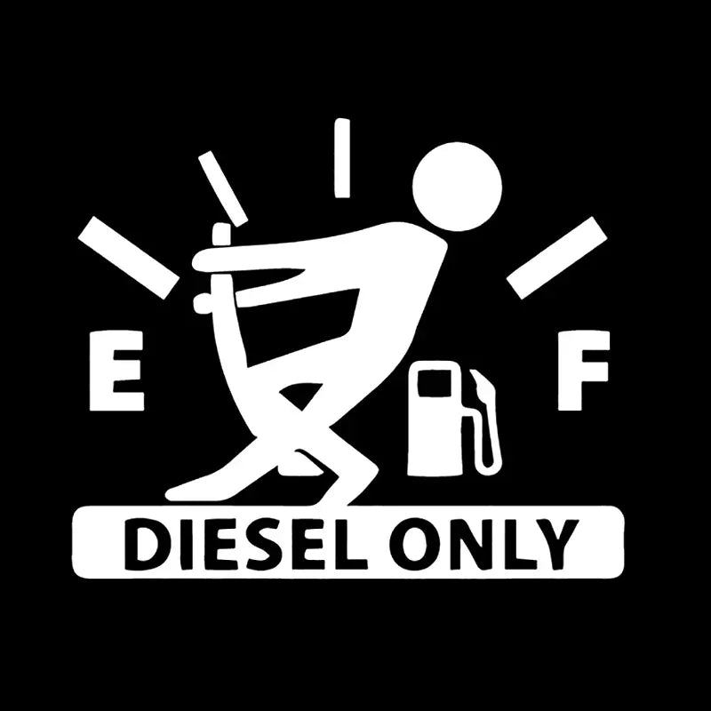 Car Stickers Vinyl Decal Fuel Refill DIESEL ONLY Motorcycle Decorative Accessories Creative