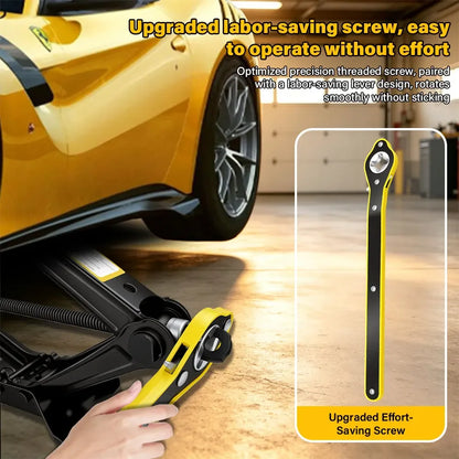 Car Scissor Jack with Wrench Auto Emergency Crank Lift Stand Labor-Saving Repair and Tire Replacement Tool for SUV Vehicle