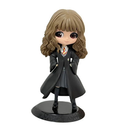Anime H-arryed Q Version Pottered Action Figures Hermione Ron Malfoy Snape Collectible PVC Model Statue Desktop Decoration Gift