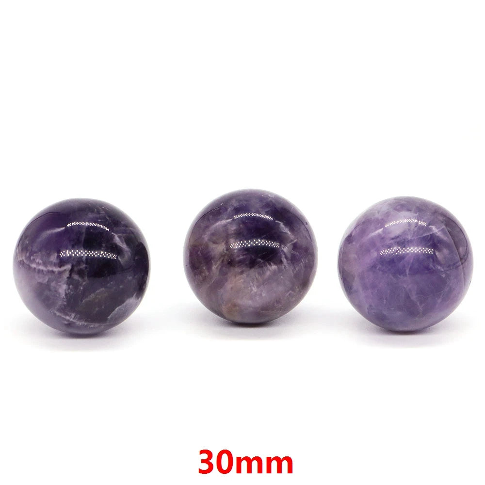 16mm 18mm 20mm 25mm 30mm 40mm Balls Natural Stone Amethyst Crystal Sphere Reiki Healing Mineral Specimen Globe Chakra Home Decor