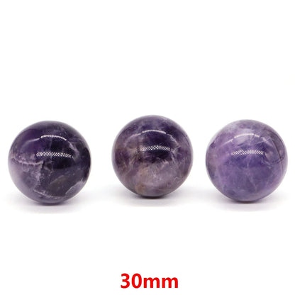 16mm 18mm 20mm 25mm 30mm 40mm Balls Natural Stone Amethyst Crystal Sphere Reiki Healing Mineral Specimen Globe Chakra Home Decor