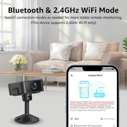 2.4G&5G Indoor Security Mini Camera HD 4H Battery Life Motion Detection  SD Cloud Storage Night Vision App Control Baby Cam