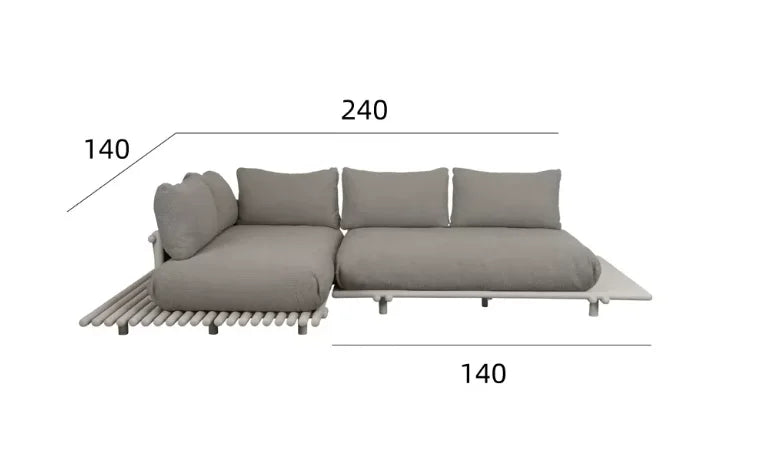 Weather Luxury Teak Frame PE Rattan Waterproof Sofa Set Outdoor Furniture Perfect For Garden Patio Poolside Beach Hotel