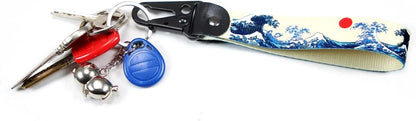 JDM Keychain, Car Motorcycle Key Chains Jet Key Tag for JDM Cars, Bikes, Scooter, ATV, UTV [Wave]