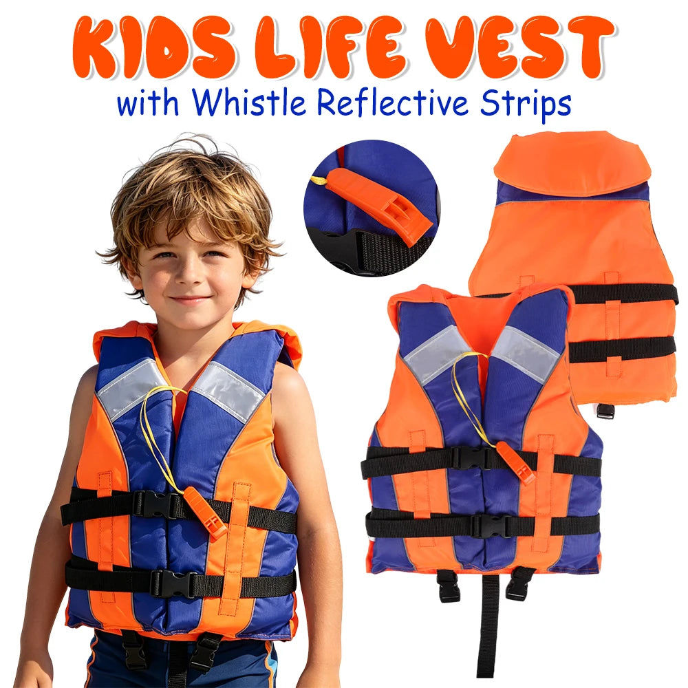 Children's Male and Female Life Jackets Professional High Buoyancy Water Park Learning Swimming Vest Anti Choking Vest ﻿
