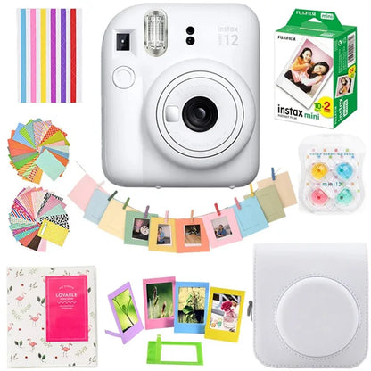 Fujifilm Instax Mini 12 Instant Camera Optional 20/40 Sheets Instax Mini Film + Album + Bag Pink / Blue / Mint / White / Purple