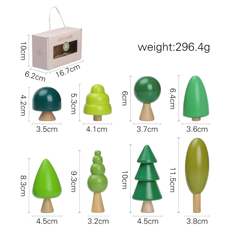 Baby Montessori Toys Artificial Forest Building Blocks Display Toys Balanced Educational Game For Newborns Baby Room Decoration