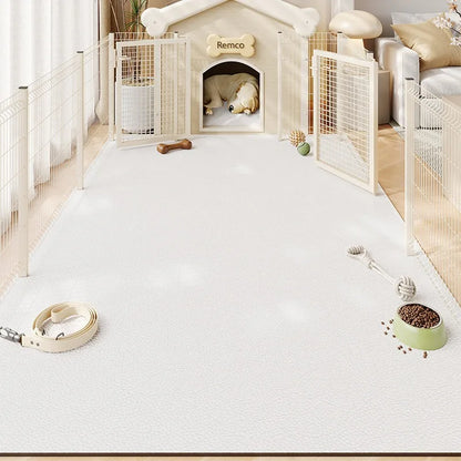 Pet Floor Mat PVC Waterproof Urine-proof Leather Carpet Solid Color Dog Enclosure Mats Large Size Rug Wipeable Kitchen Rugs 양탄자
