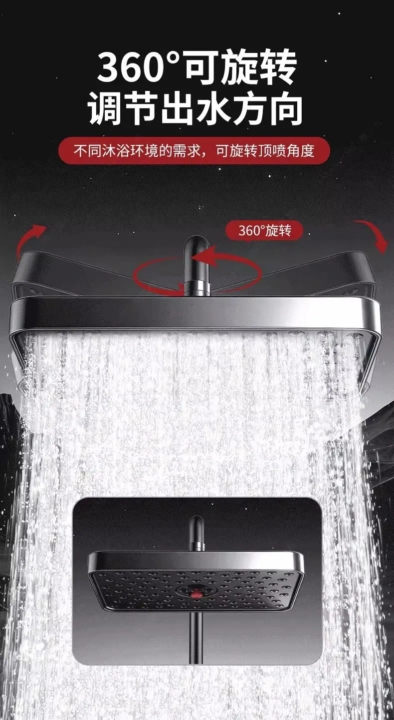 New 30CM Large Panel High Pressure Rainfall Shower Head Ceiling Mounted Self-cleaning Descaling Showerhead Bathroom Top Sprayer