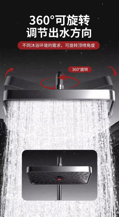 New 30CM Large Panel High Pressure Rainfall Shower Head Ceiling Mounted Self-cleaning Descaling Showerhead Bathroom Top Sprayer