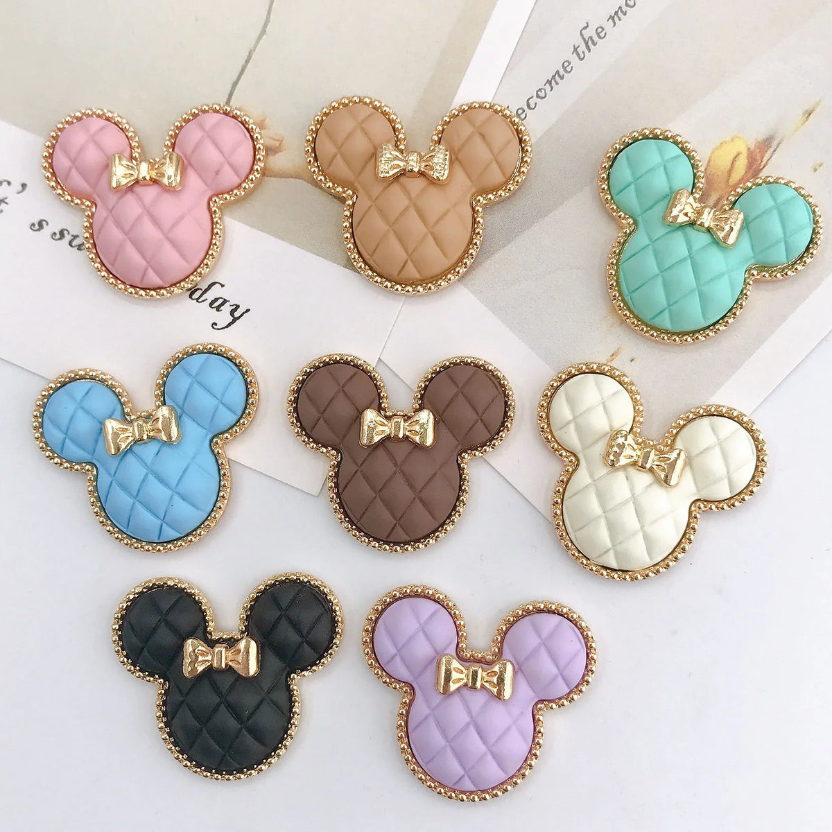 New spray paint Cartoon Doll diy ornament accessories candy color phone case beauty material hole shoes