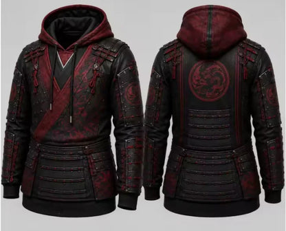 Men 3D Print Tactical Vest Style Hoodie, Polyester Outdoor Urban Street Fashion Daily Long Sleeve Techwear Hoodie