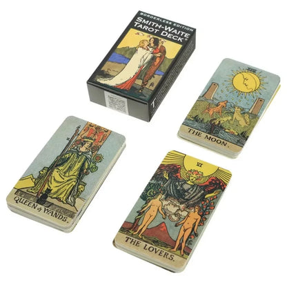Classic Smith Waite Borderless Tarot Card, Retro Original Art Style, Board Game Mind Exploration Divination Card