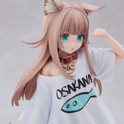 Anime Figure My Girl Kinako Figurine Standing Posture Dress Up a Cat Action Figure Cat Toy Model Collection Desk Ornament Gift