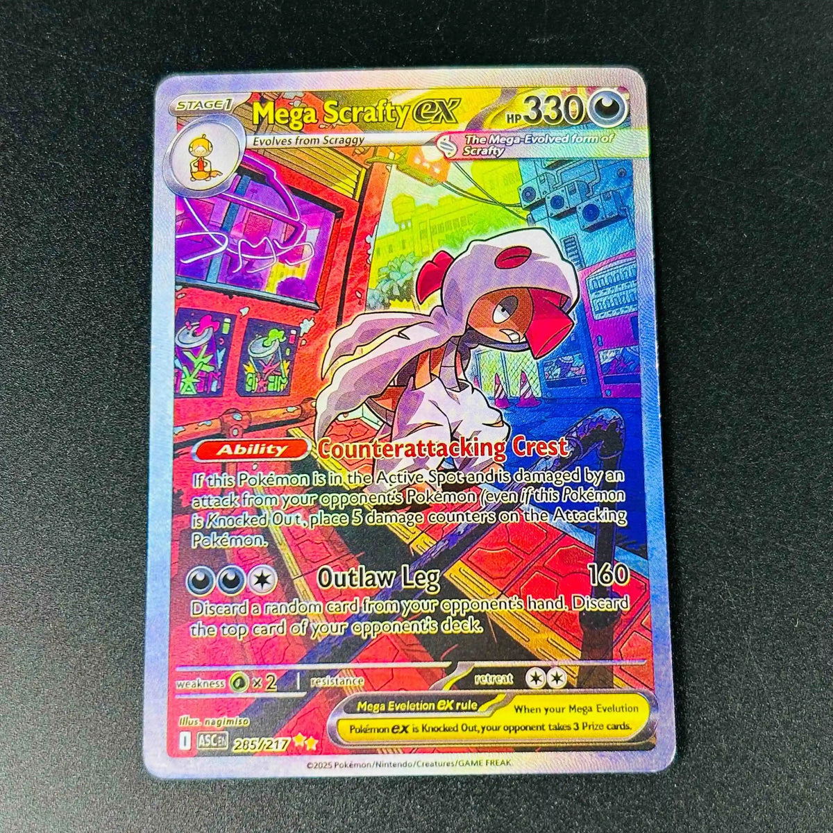 N's Zoroark Ex 286/217 English Version Collectible Grade DIY Foil Texture Nice Condition Premium Anime Collection Cards