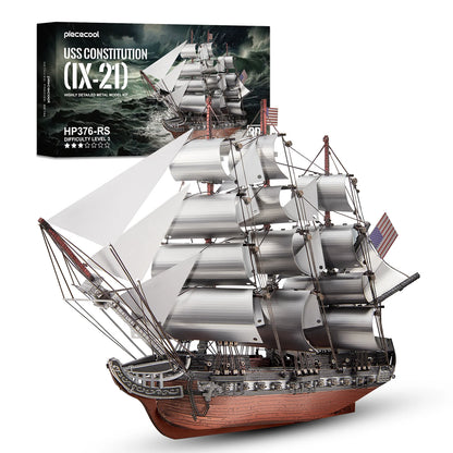 Piececool 3D Model Kits Sailing Frigate Ship Model Building Kits 3D Puzzles Adult Assembly DIY Kit for Brain Teaser Best Gifts