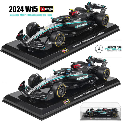 Bburago 1:24 2022~2025 Mercedes W15 44# Hamilton 63# Russell F1 series various styles Red Bull Ferrari McLaren Alloy car model