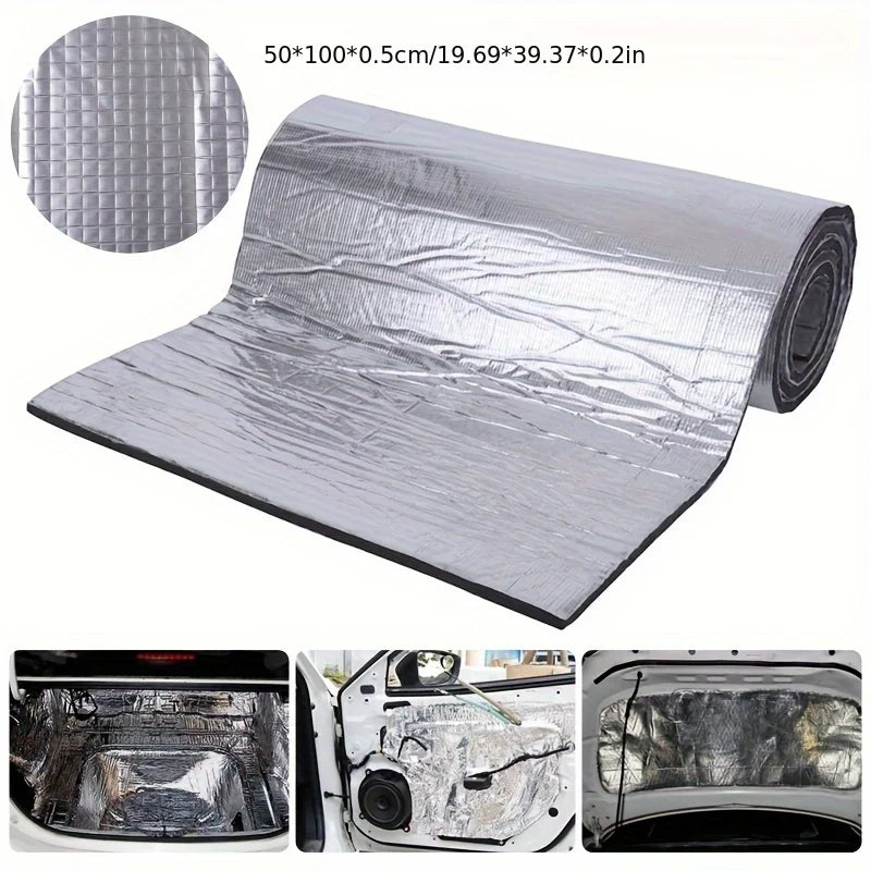 Automotive Thermal and Acoustic Insulation Foam Aluminum Foil Self-Adhesive Thermal and Acoustic Insulation Pads Automotive Hood