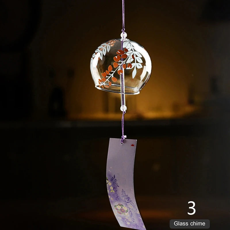 1PCSJapanese Wind Chime, Glass Furin, Handmade Wind Bell, Home Decor, Office Decor, Zen Decor, Summer Wind Chime, Japanese Craft