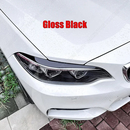 For BMW F87 M2 F22 F23 220i 228i 230i M235i M240i M Sport Headlight Eyebrow & Front Bumper Spoiler Wind Knife Splitter 2014-2022