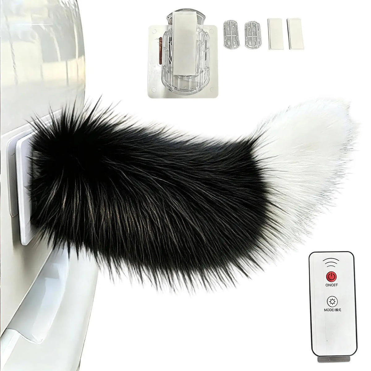 Moving Tail Cute Remote Control Rechargeable Decor Car Exterior Ornaments for RV Travel Rear Trucks Motorcycle Home Vehicles