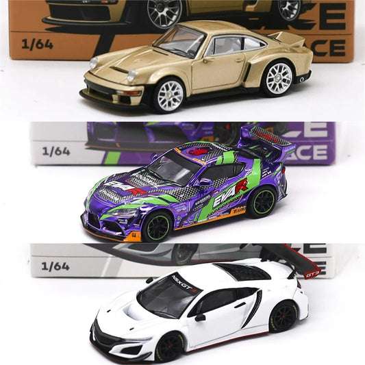 POP RACE 1:64 SINGER DLS TURBO NSX GT3 EVO22 EVA RT TEST TYPE-01 Diecast Model Car