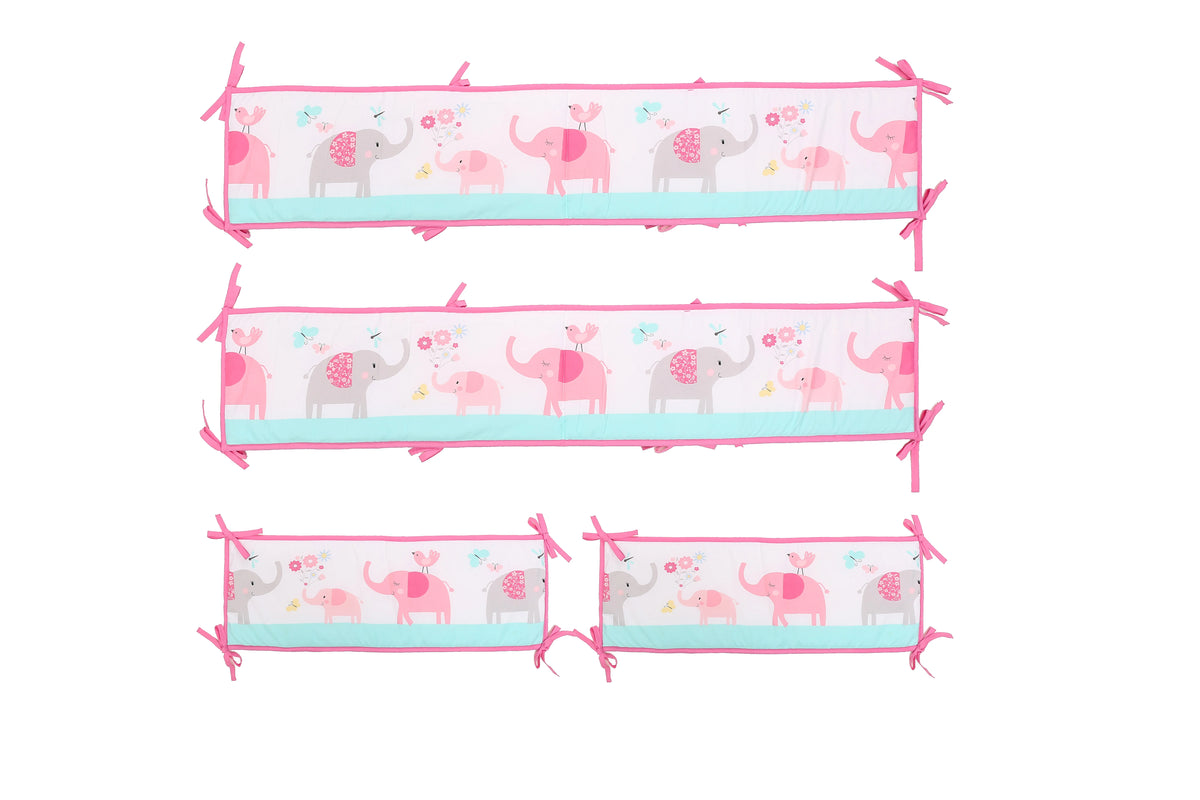 Crib Rail Cover Set and Baby Crib Liner  Baby Bumperless Crib Cot Protector Infant Bebe Bedding Set