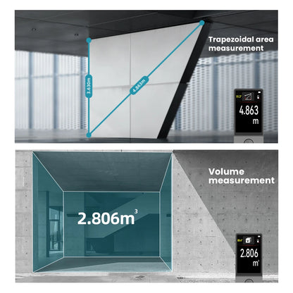 MiLESEEY D9 Laser Distance Meter, Bluetooth Laser Tape Measure, 100M Laser Measure with Visual Aligning, Easily Draw CAD