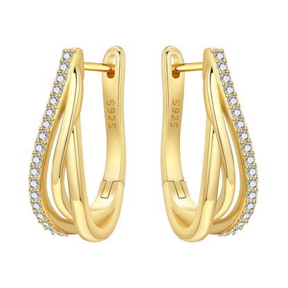 Original 925 Sterling Silver Planet Starlight Earrings Fashion 18K Gold Hoop Earring for Women Piercing Jewelry Aretes Gifts