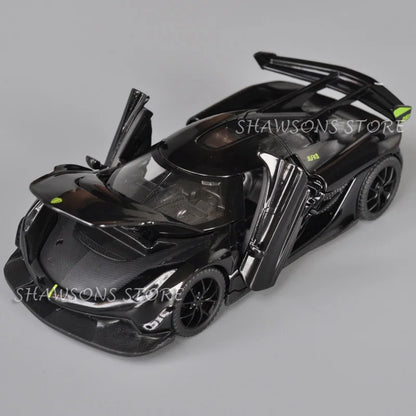 1:32 Scale Diecast Model Car Toys Koenigsegg Jesko Miniature Replica Pull Back Sound Light