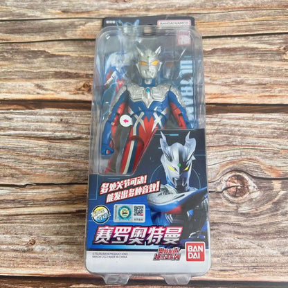 Bandai Original Genuine 17.5cm Vocal Ultraman Series Model Ornaments Movable Figure Model Collection Holiday Gifts Hot