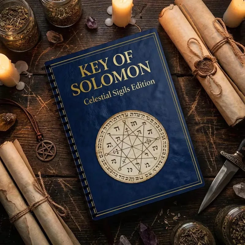Solomon's Key of Solomon Seal Manual Complete Guide Books Magic Amulet Occult Witchcraft Spiritual Book for Meditation