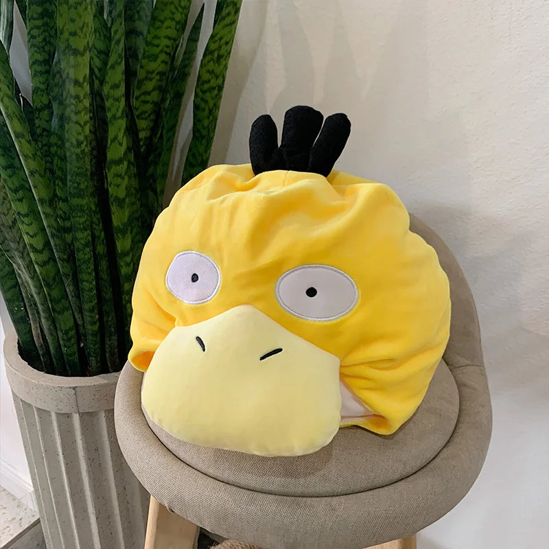 Cute Psyduck Hat Kawaii Japanese Style Plush Hat For Girl Warm Hat For Winter Funny Photo Props Christmas Gift