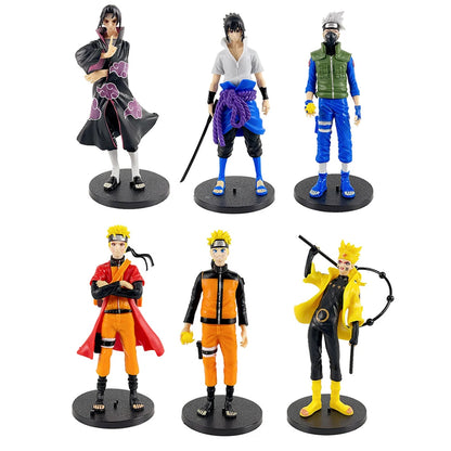 Anime Naruto Figure Uchiha Itachi Sasuke Kakashi Set PVC Action Figure Model Toy Gift Collection