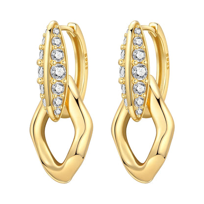 Original 925 Sterling Silver Planet Starlight Earrings Fashion 18K Gold Hoop Earring for Women Piercing Jewelry Aretes Gifts