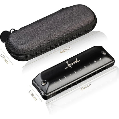 Blues Harmonica JDR Assassin C Armonica 10 Holes 20 Tones Diatonic Harp Updated Professional Mouth Organ Musical Instrumentos